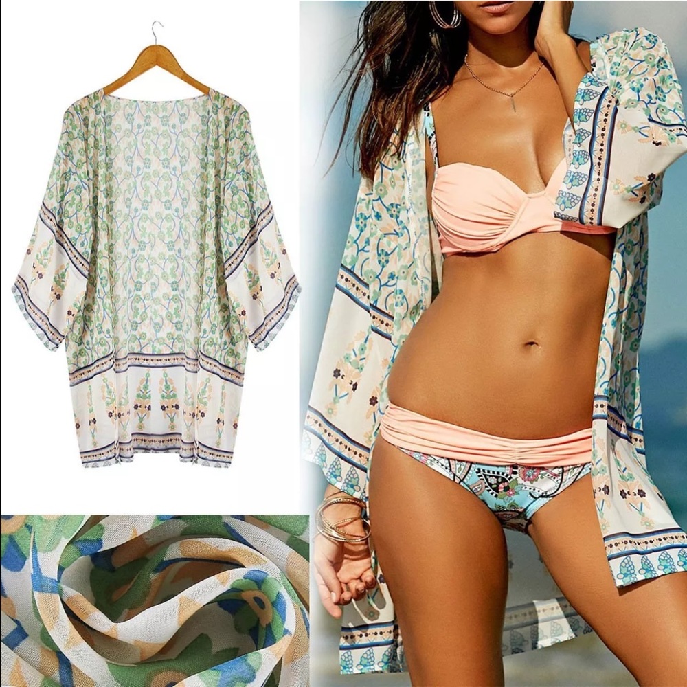 Swimsuit Bikini Cover Upkimono Cardigan Cover